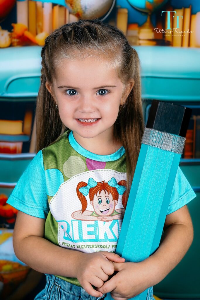 Child on themed school set